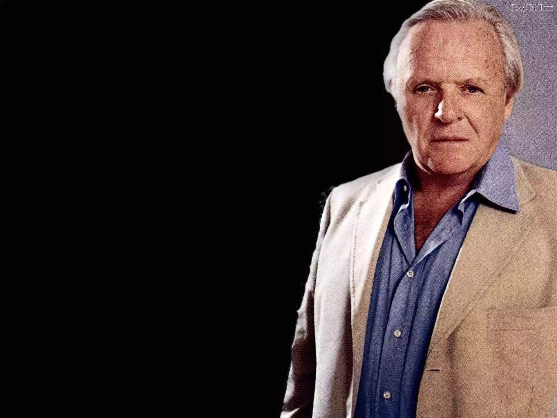 koszula, Anthony Hopkins, niebieska